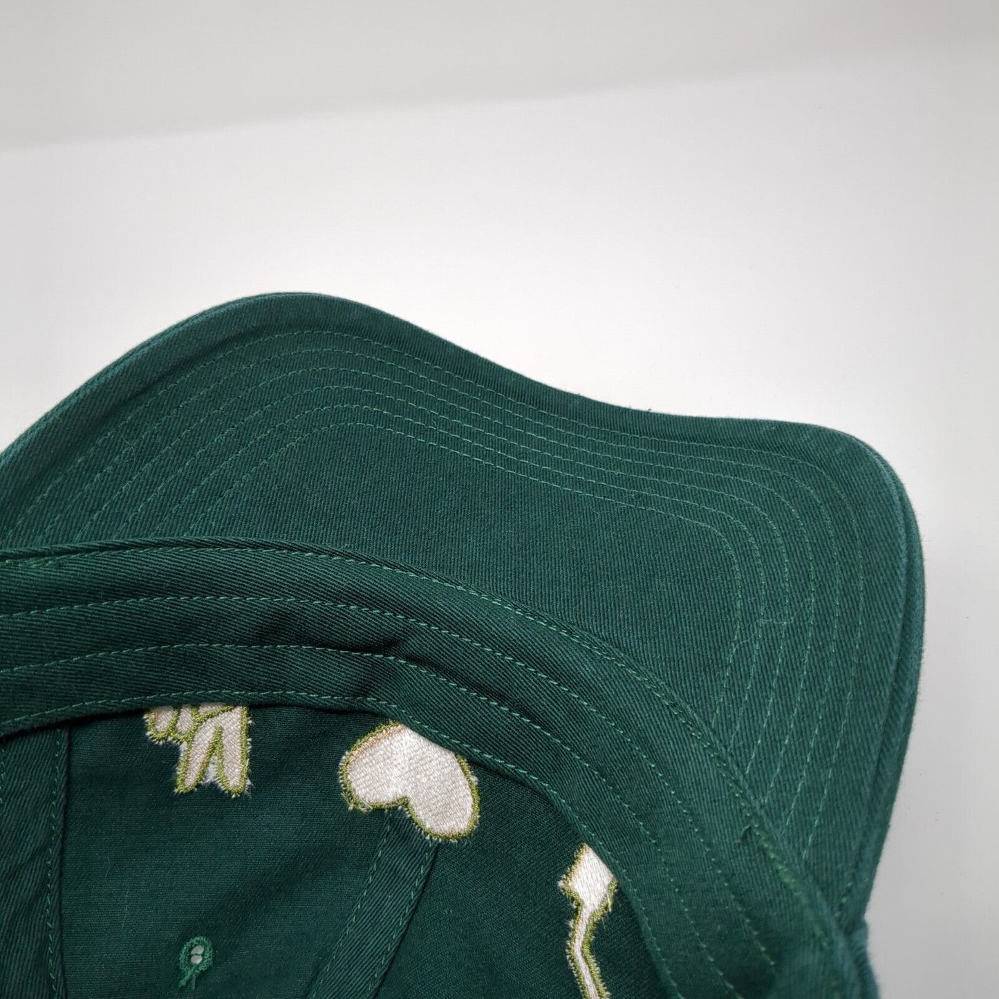 Peace Sign Heart Slideback Hat Green M/L Solid Adjustable Richardson