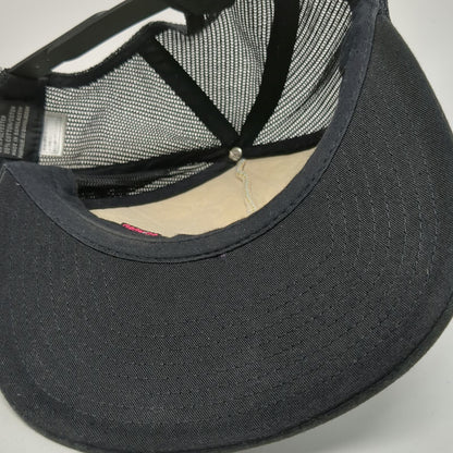 Volcom Trucker Hat Blue Black One Size Shred Be Happy Mesh Back Beach Snapback