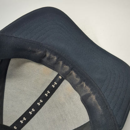 Under Armour Baseball Cap Black L Mesh Back Stretch Fit UA Golf Logo Curved Hat