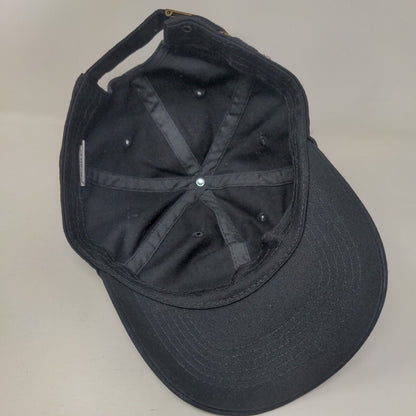 Tesla Slideback Hat Black OSFA Adjustable Vented Holes 6 Panel Cotton