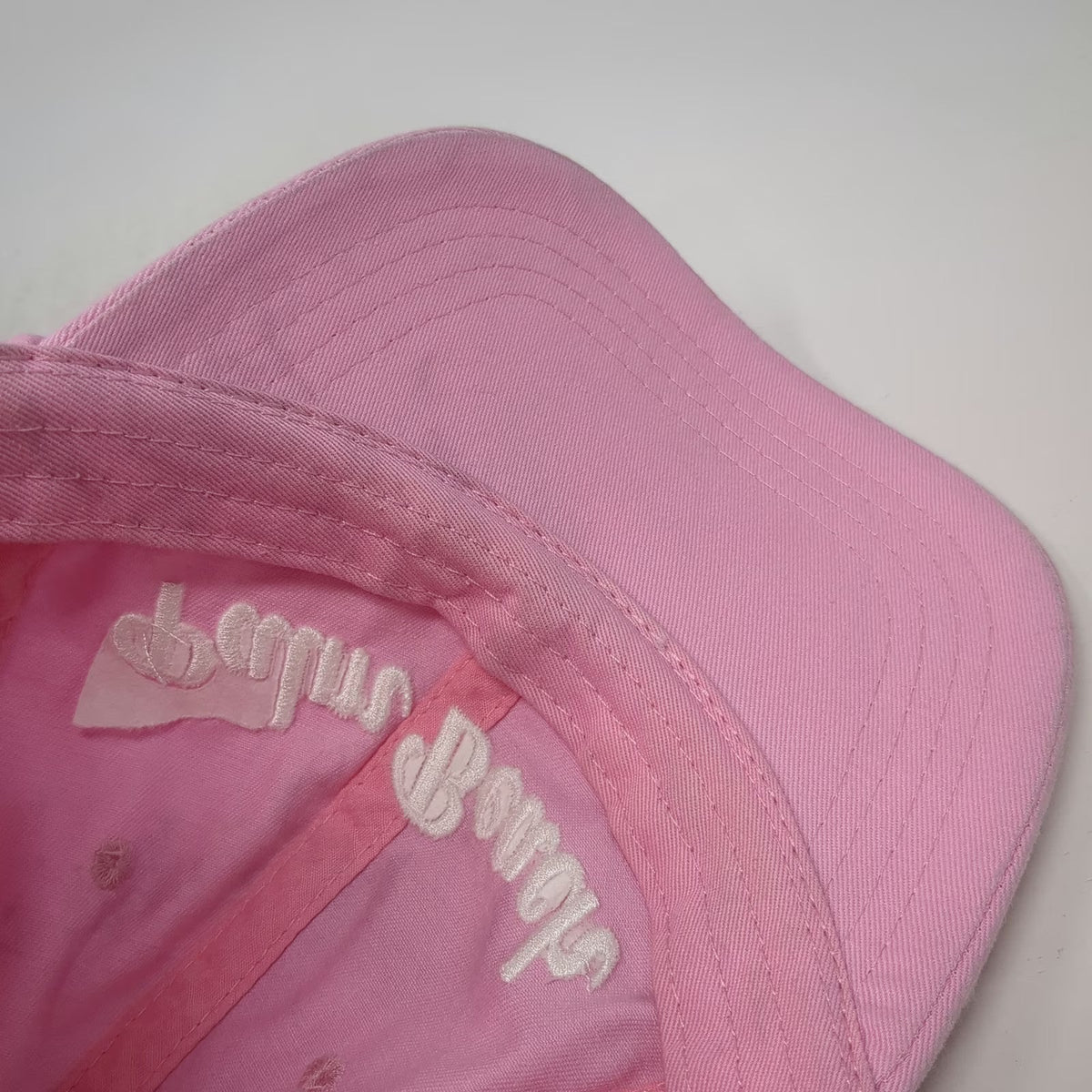 Baseball Cap Pink One Size Palm Beach Script Cotton Adjustable Hat