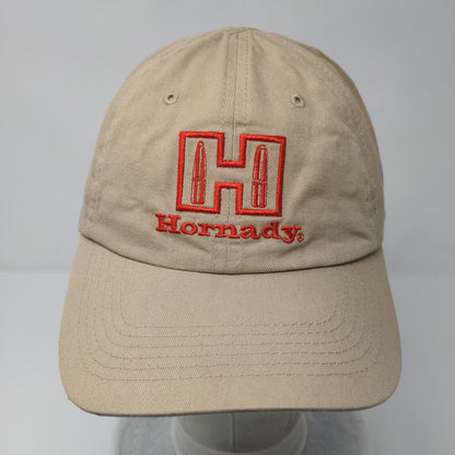 Hornady Strapback Hat Tan One Size Adjustable Embroidered 6 Panel