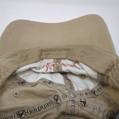 Whitetail Strapback Hat Brown One Size Embroidered Ahead Lightweight