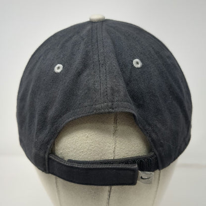 Nike Baseball Cap Black Strapback Embroidered 1972 Graphic Swoosh Hat Vintage