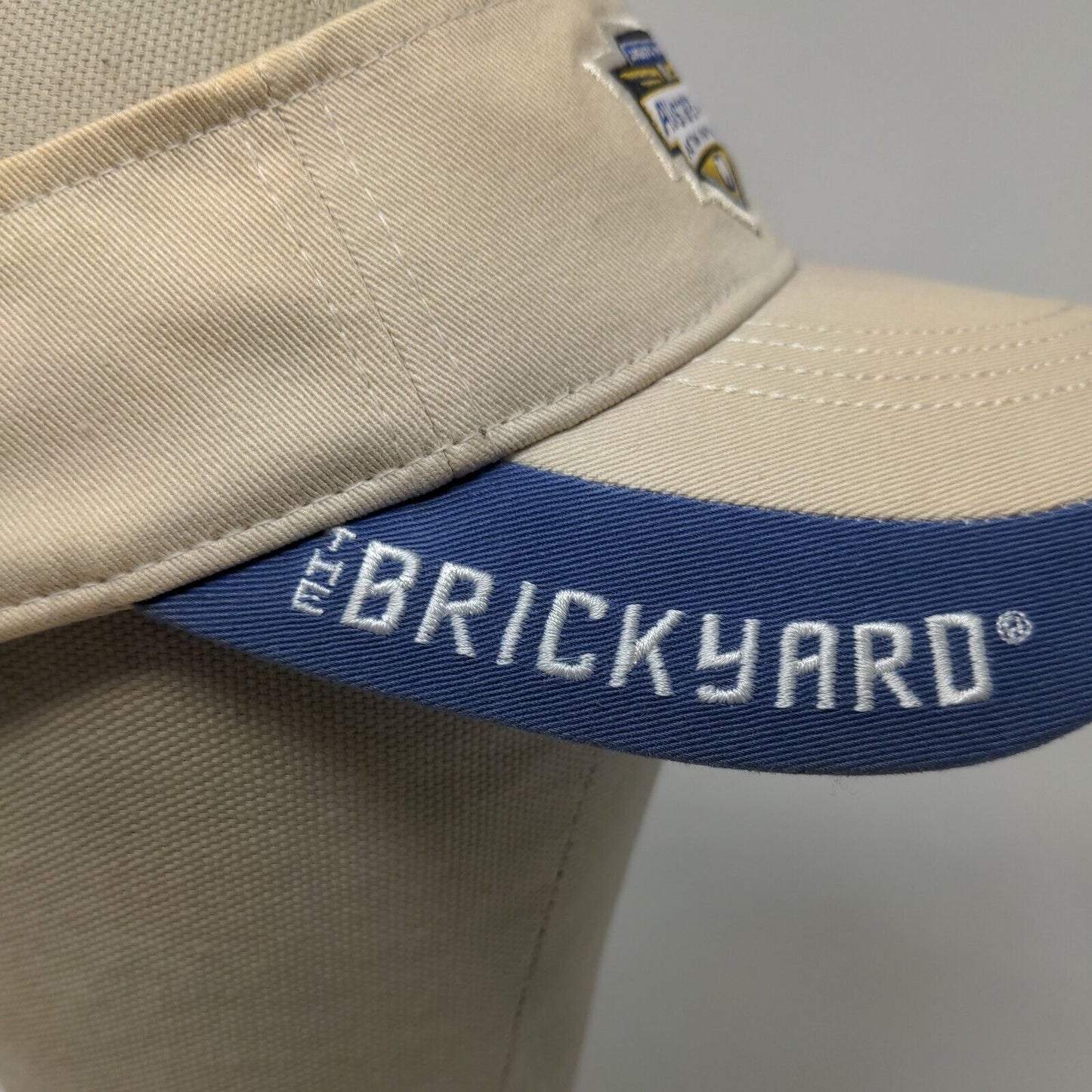 Main Gate Men's Slideback Sun Visor Cap Hat Tan Embroidered Brickyard 400 2006