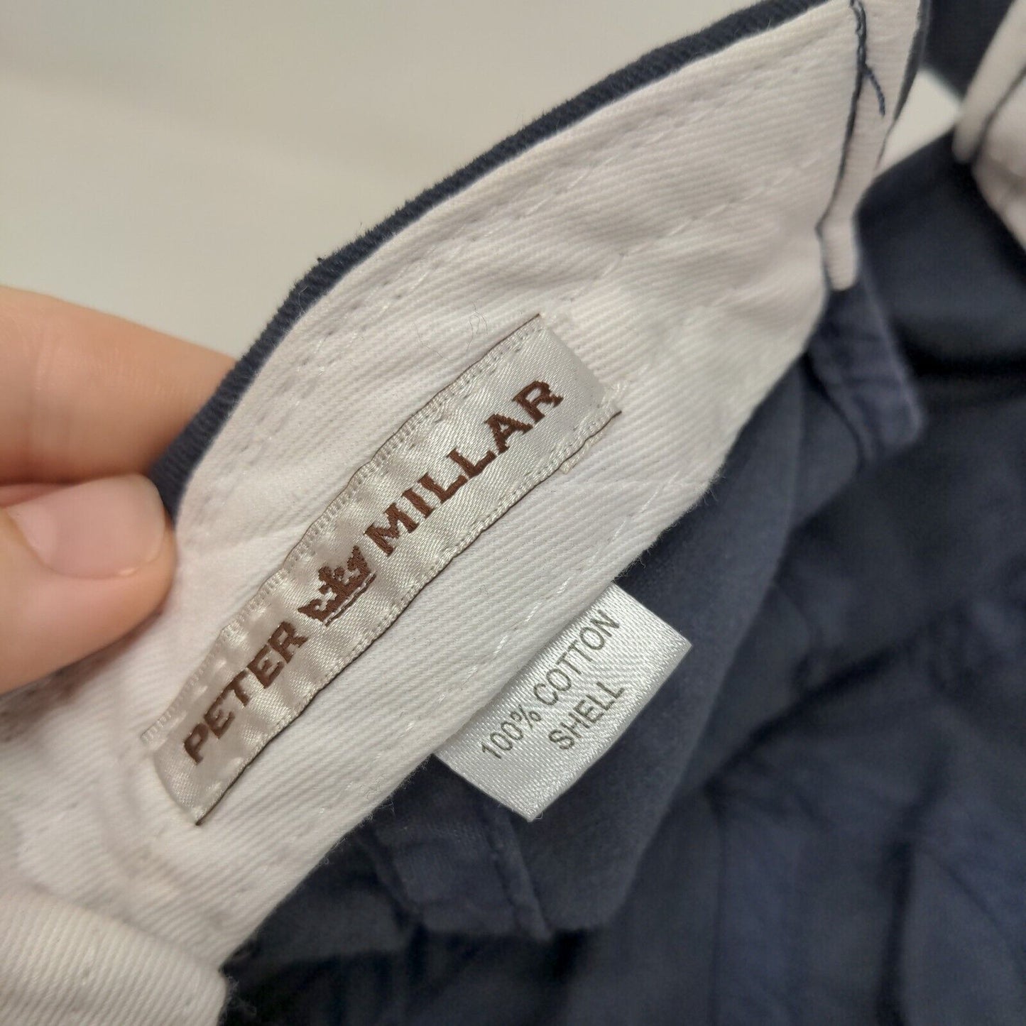 Peter Millar Slideback Hat Blue One Size Embroidered Adjustable Vent Holes