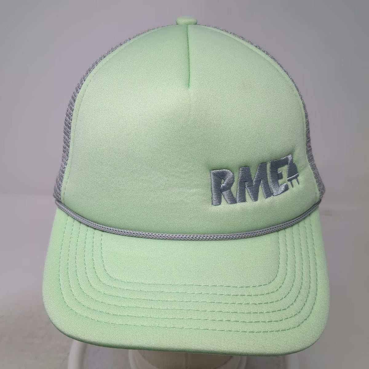 Pacific Headwear Trucker Hat Green One Size Mesh Back RME Logo Rope Snapback