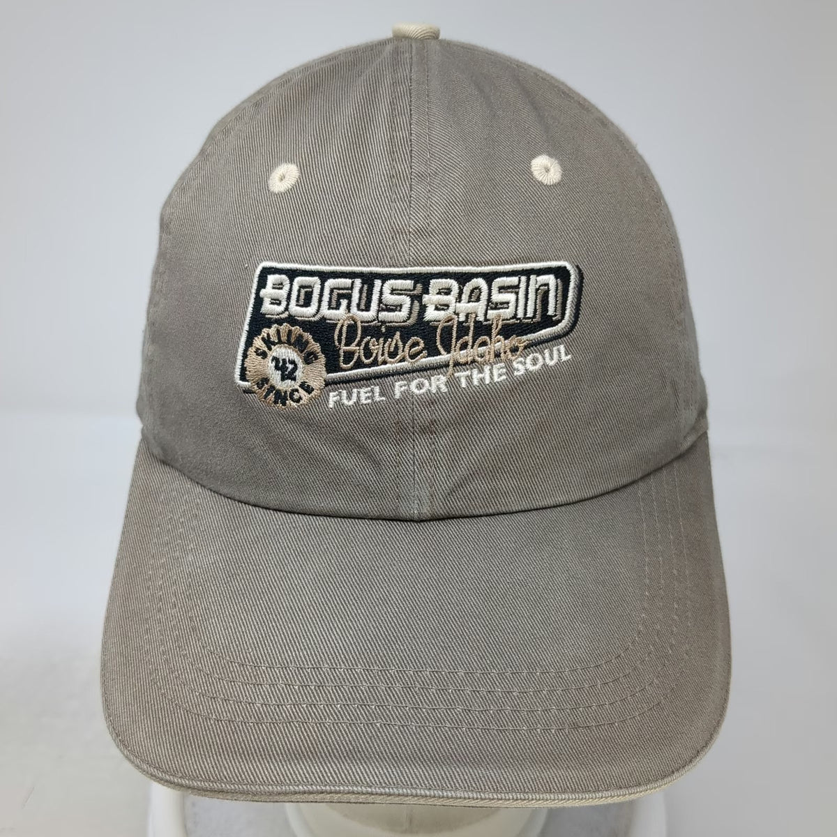 Ahead Baseball Cap Brown OSFM Bogus Basin Boise Idaho Skiing Fuel For Soul Hat