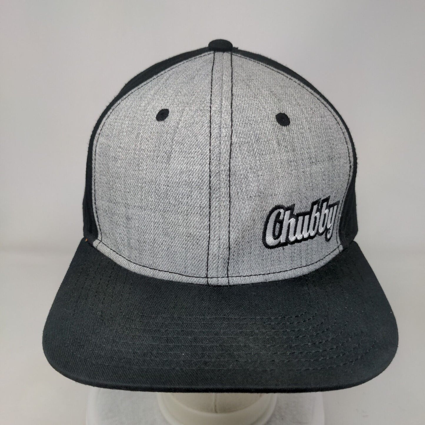 Chubby Snapback Hat Black One Size Adjustable Embroidered 6 Panel Cap America