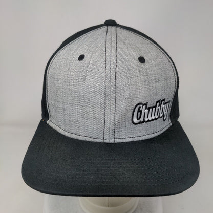 Chubby Snapback Hat Black One Size Adjustable Embroidered 6 Panel Cap America