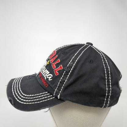 Football Mama May Yell Loudly Strapback Hat Black OS Distressed KB ETHOS Vintage