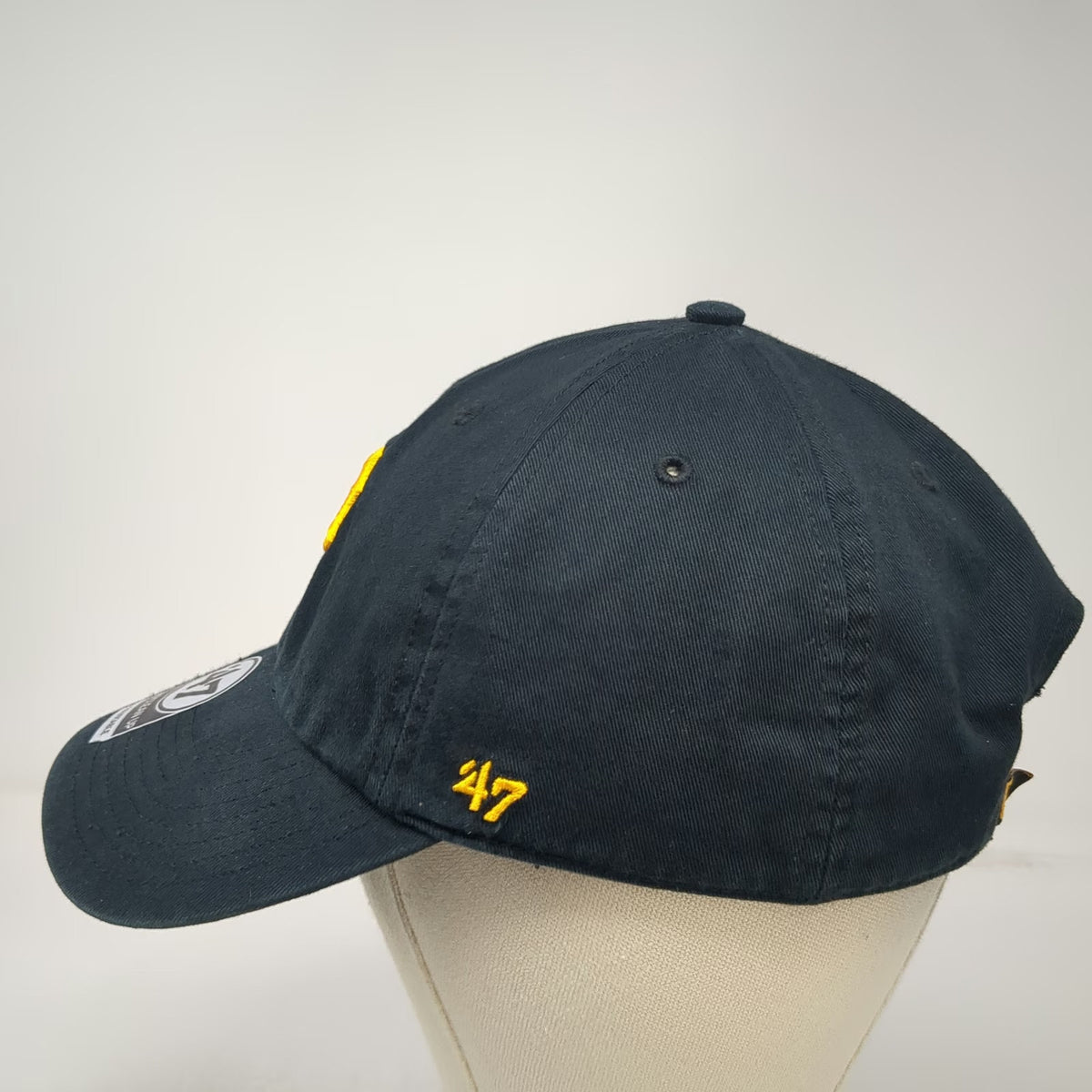 '47 Pittsburgh Pirates MLB Baseball Cap Black Yellow One Size Embroidered Hat