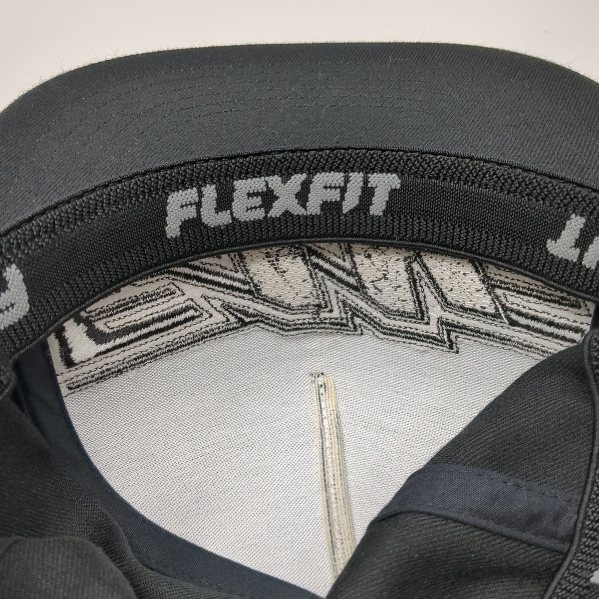 FMF Racing Baseball Cap Black XL Tonal Logo Structured Flexfit Curved Brim Hat