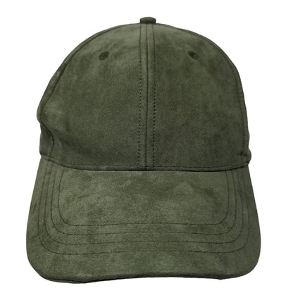 Unbranded Strapback Hat Green OSFA Adjustable 6 Panel Vent Holes Blank