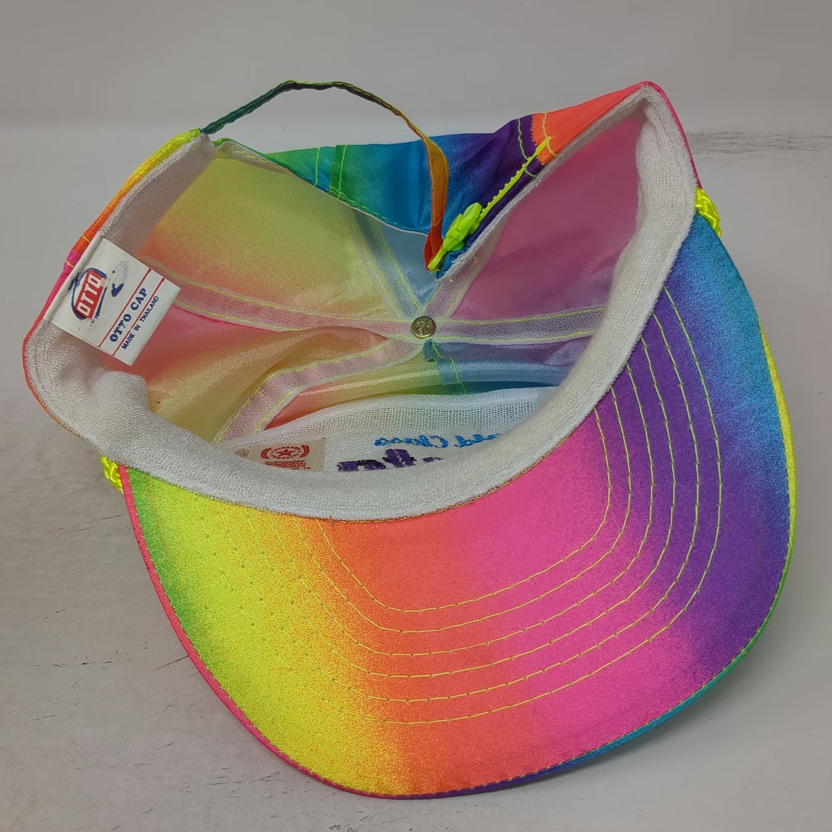 Otto 5 Panel Blue One Size Iwata Spray Equipment Neon Rope Nylon Rainbow Hat