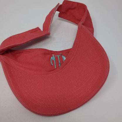 ATM Strapback Sun Visor Hat Pink One Size Adjustable Embroidered Outdoor