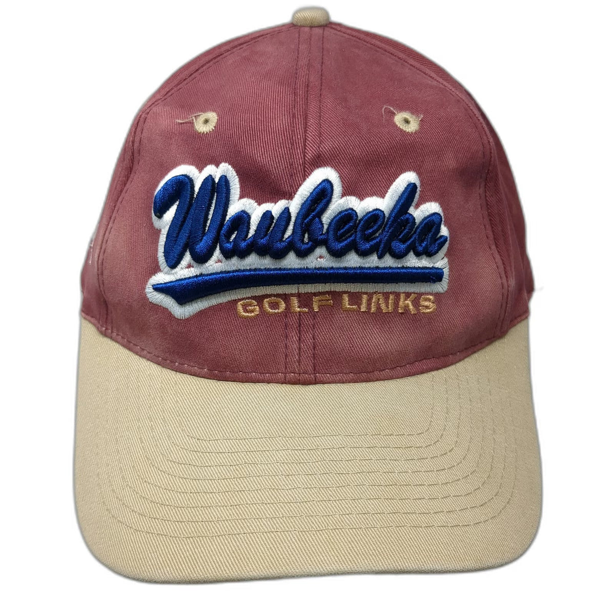 Ahead Baseball Cap Red Beige One Size Waubeeka Golf Links Williamstown Mass Hat