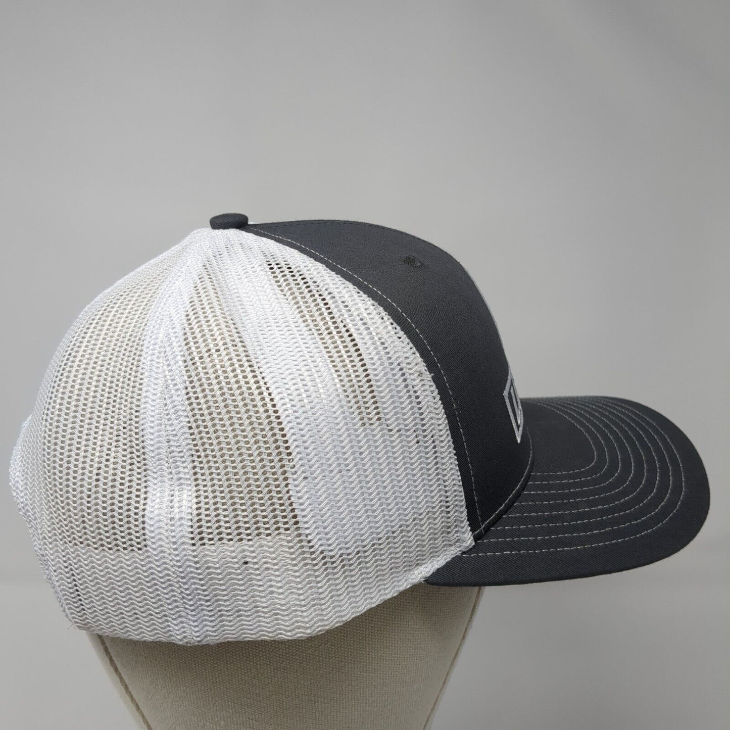 Leupold Snapback Trucker Hat Gray One Size Mesh Back Embroidered 6 Panel