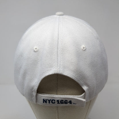 NY Strapback Hat White One Size Adjustable Embroidered Colorblock