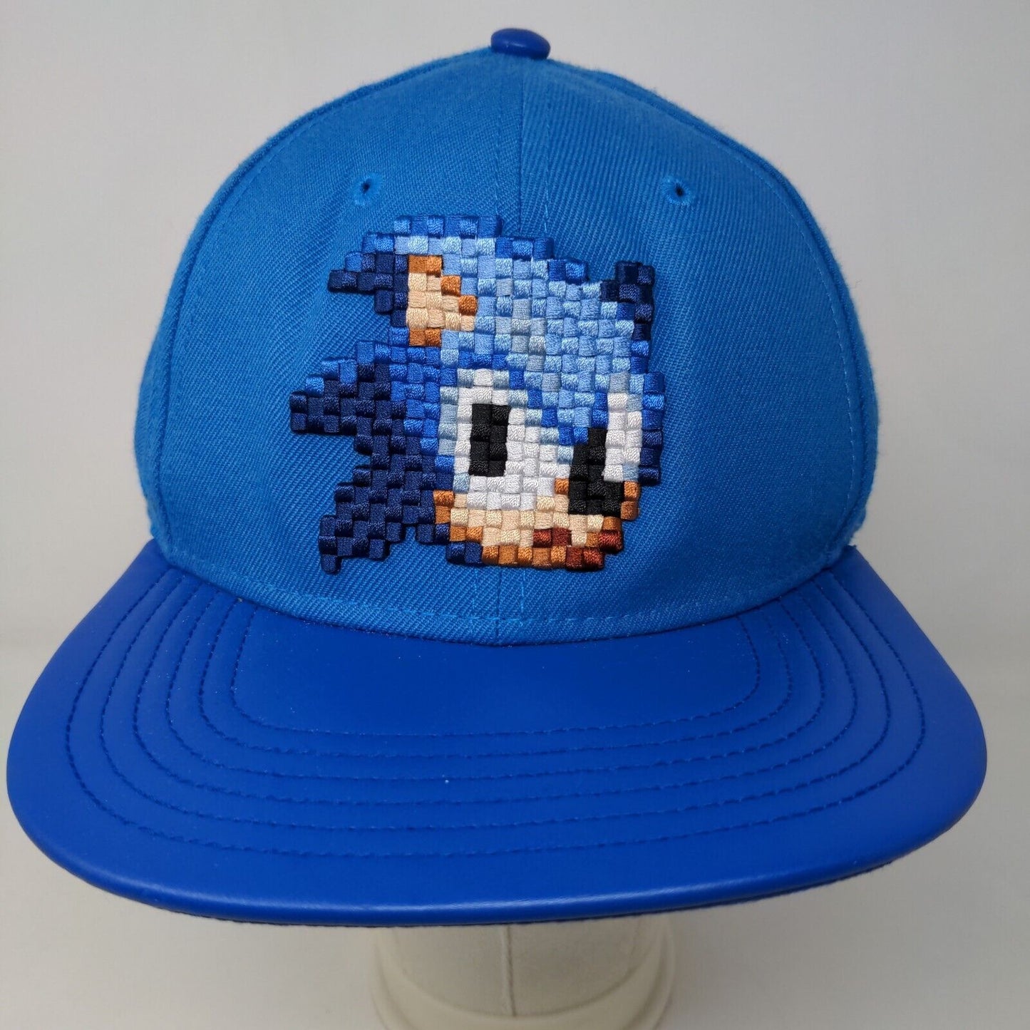 Sega Boy's Sonic the Hedgehog Snapback Hat Blue Size OSFM Crochet Embroidered