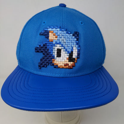 Sega Boy's Sonic the Hedgehog Snapback Hat Blue Size OSFM Crochet Embroidered