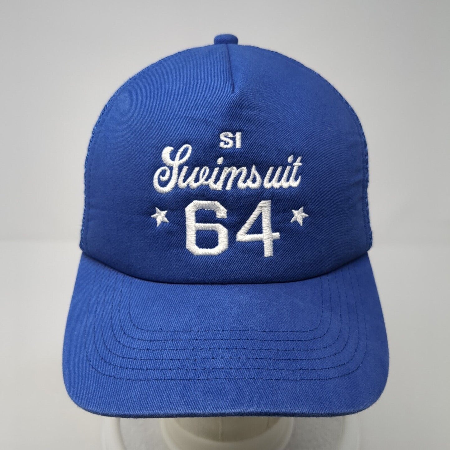 Swimsuit 64 Snapback Trucker Hat Blue One Size Mesh Back Adjustable