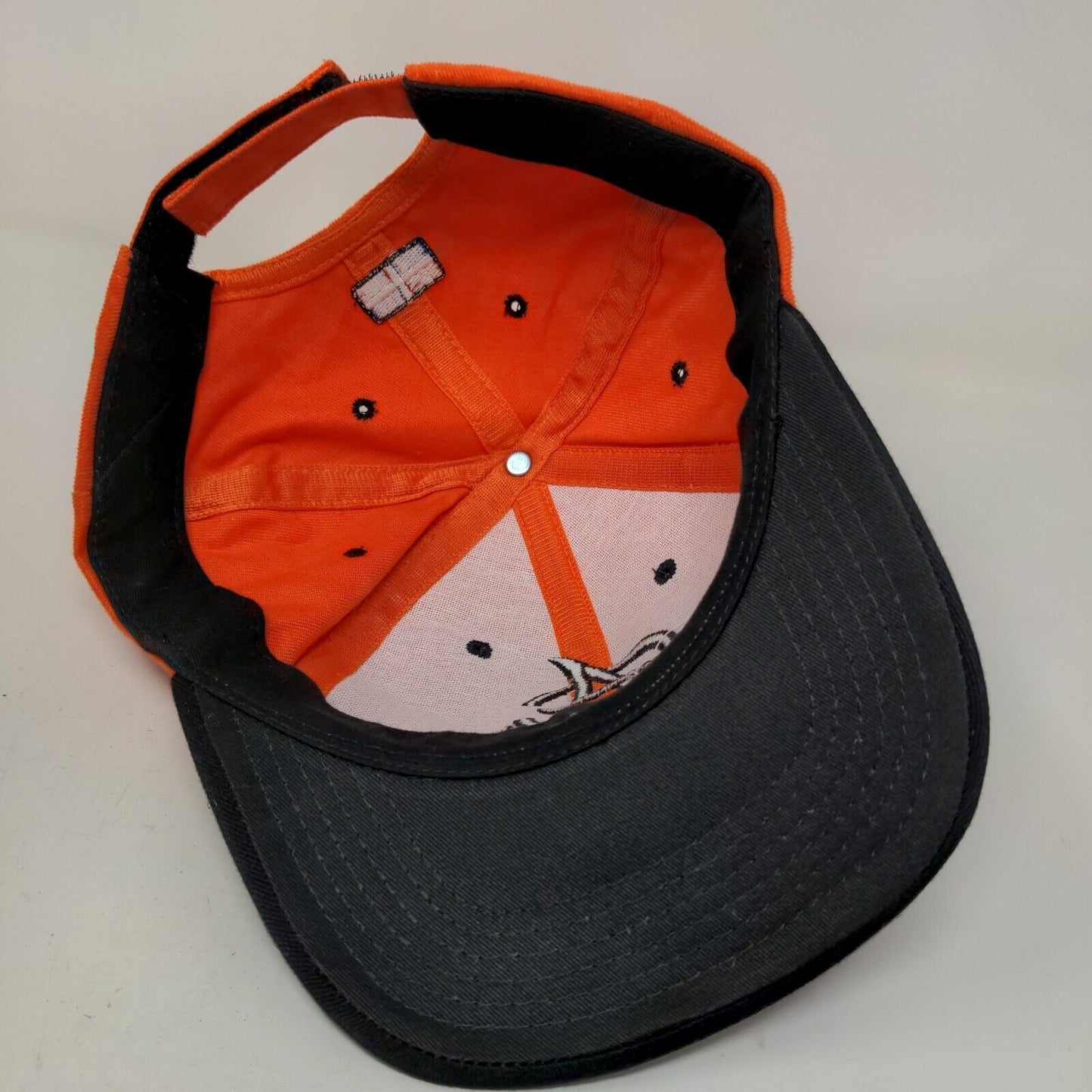 Unbranded Men's Strapback Hat Orange Black Embroidered AC Logo Adjustable