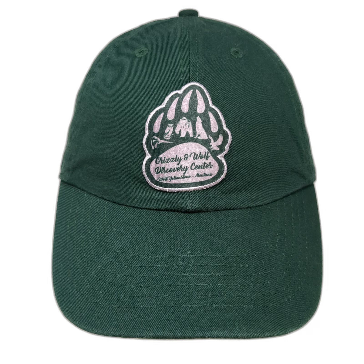 Grizzly & Wolf Discovery Center West Yellowstone Green Baseball Cap One Size Hat