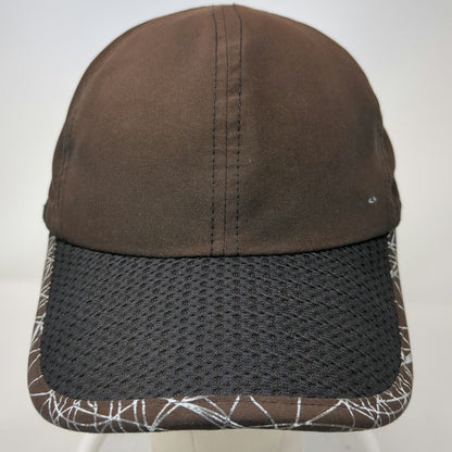 Champion Baseball Cap Brown One Size Black Mesh Strapback Scribble Pattern Hat