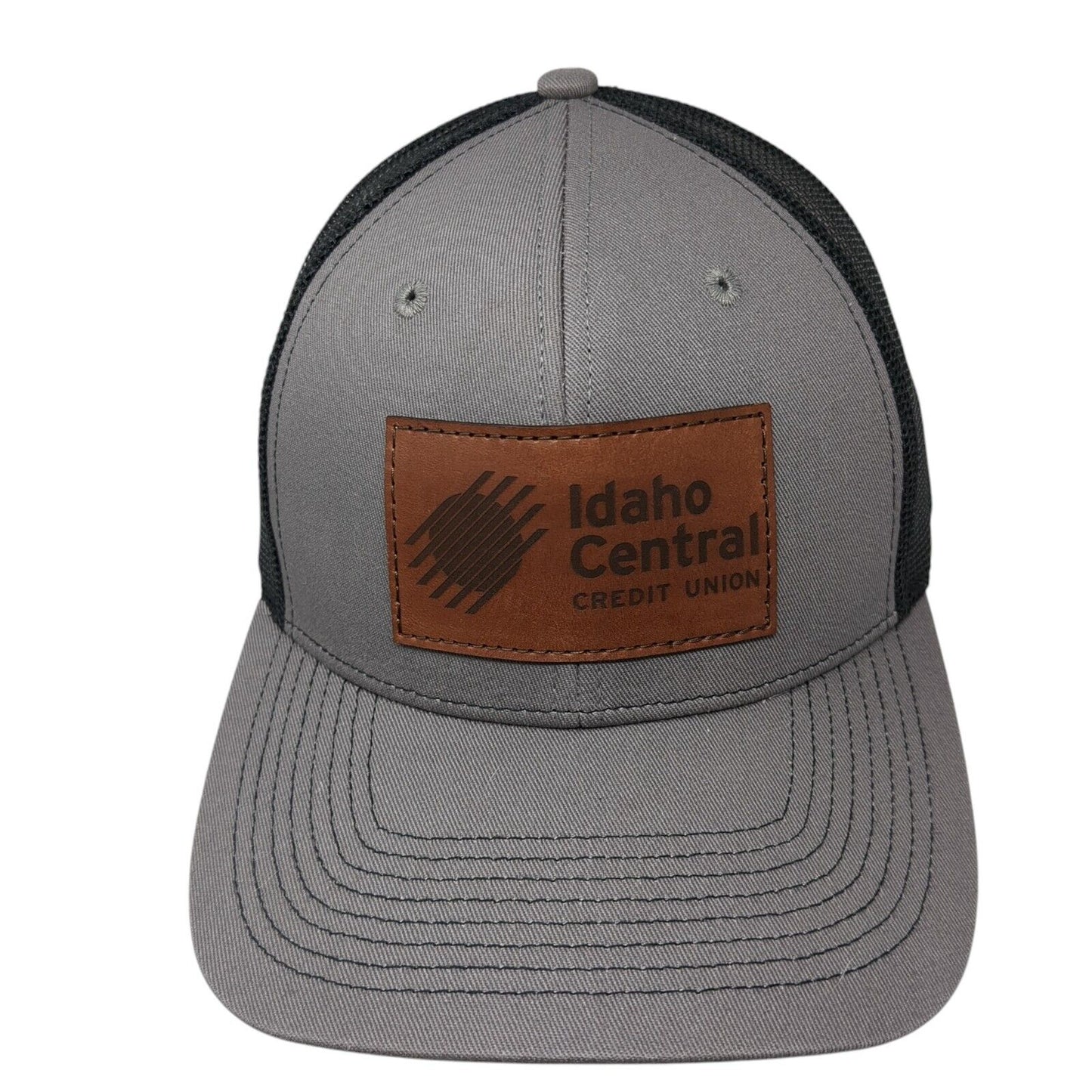 Idaho Central Credit Union Snapback Hat Gray OS Adjustable Mesh Back Outdoor Cap