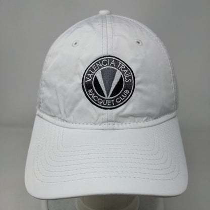 Valencia Trails Racquet Club Strapback Hat White OSFM Laser Cut New Era