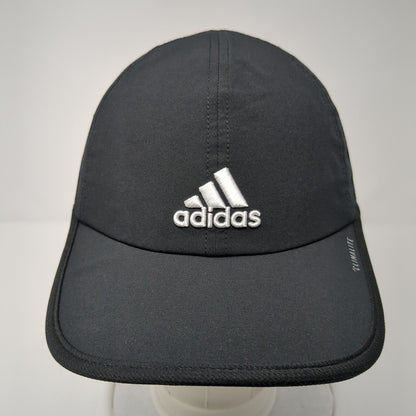 Adidas Climalite Strapback Hat Black One Size Adjustable Breathable 6 Panel