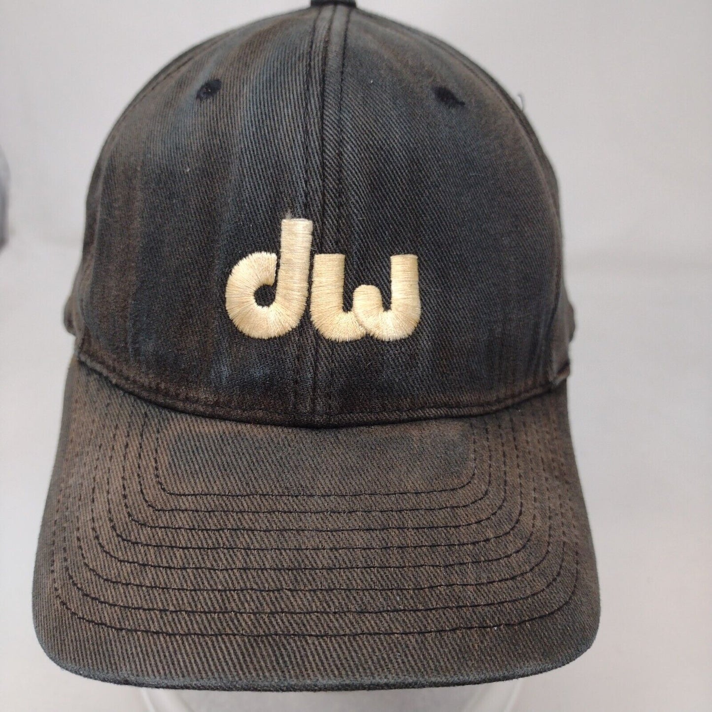 DW Embroidered Logo Fitted Hat Black L-XL Flexfit Yupoong 6 Panel