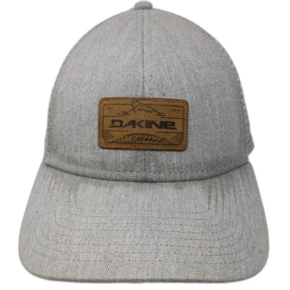 Dakine Trucker Hat Gray One Size Mesh Back Snapback Logo Patch Curved Brim