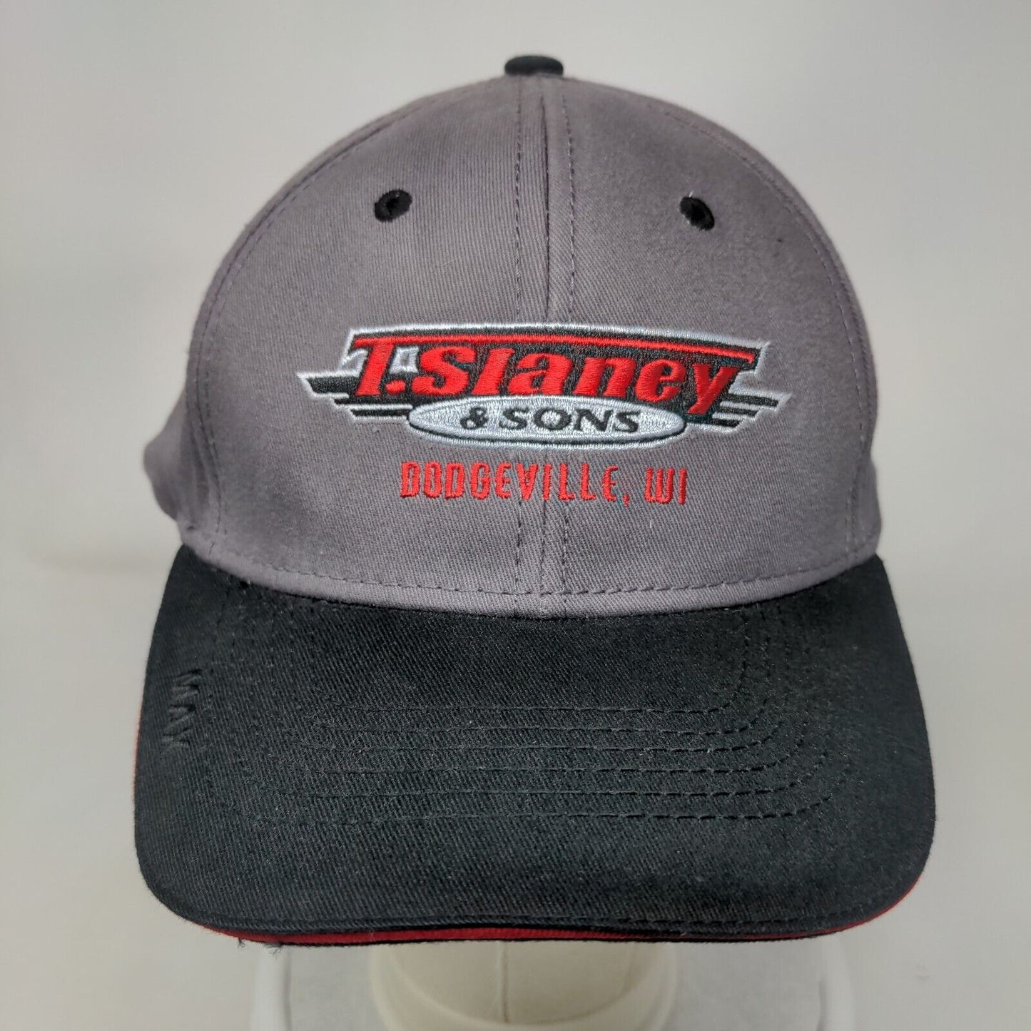 T. Slaney & Sons Trucking Since 1983 Strapback Hat Gray OSFA Embroidered