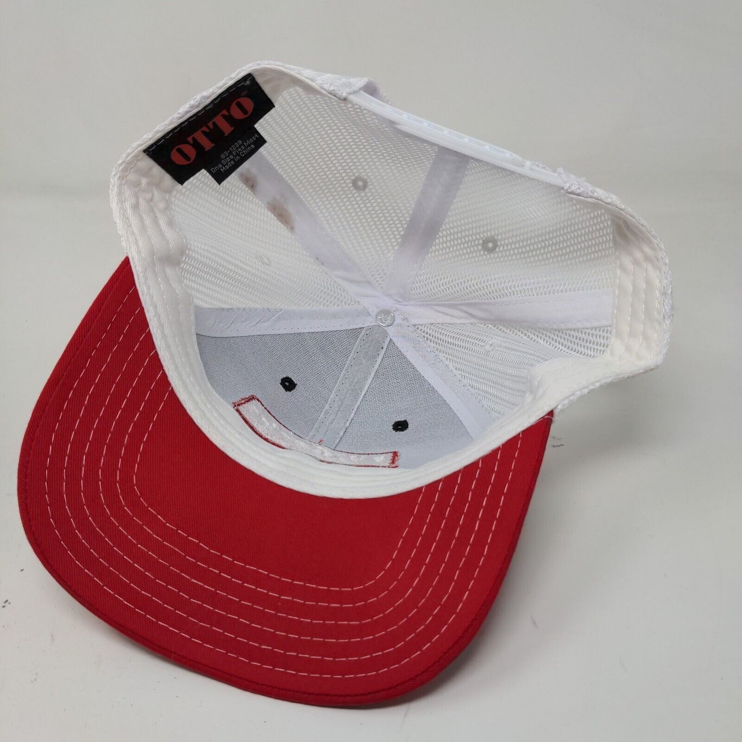 Otto Men's Snapback Mesh Back Hat Multicolor OSFM Embroidered Logo Polycotton