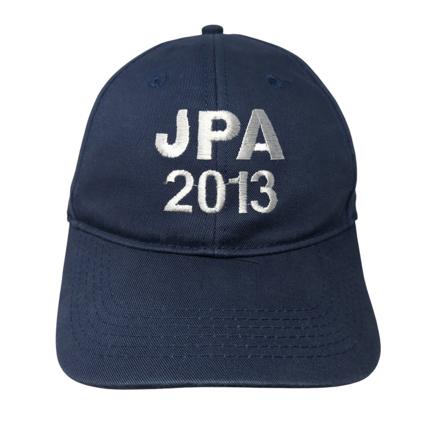 JPA 2013 Slideback Baseball Cap Blue One Size Adjustable Embroidered Harriton