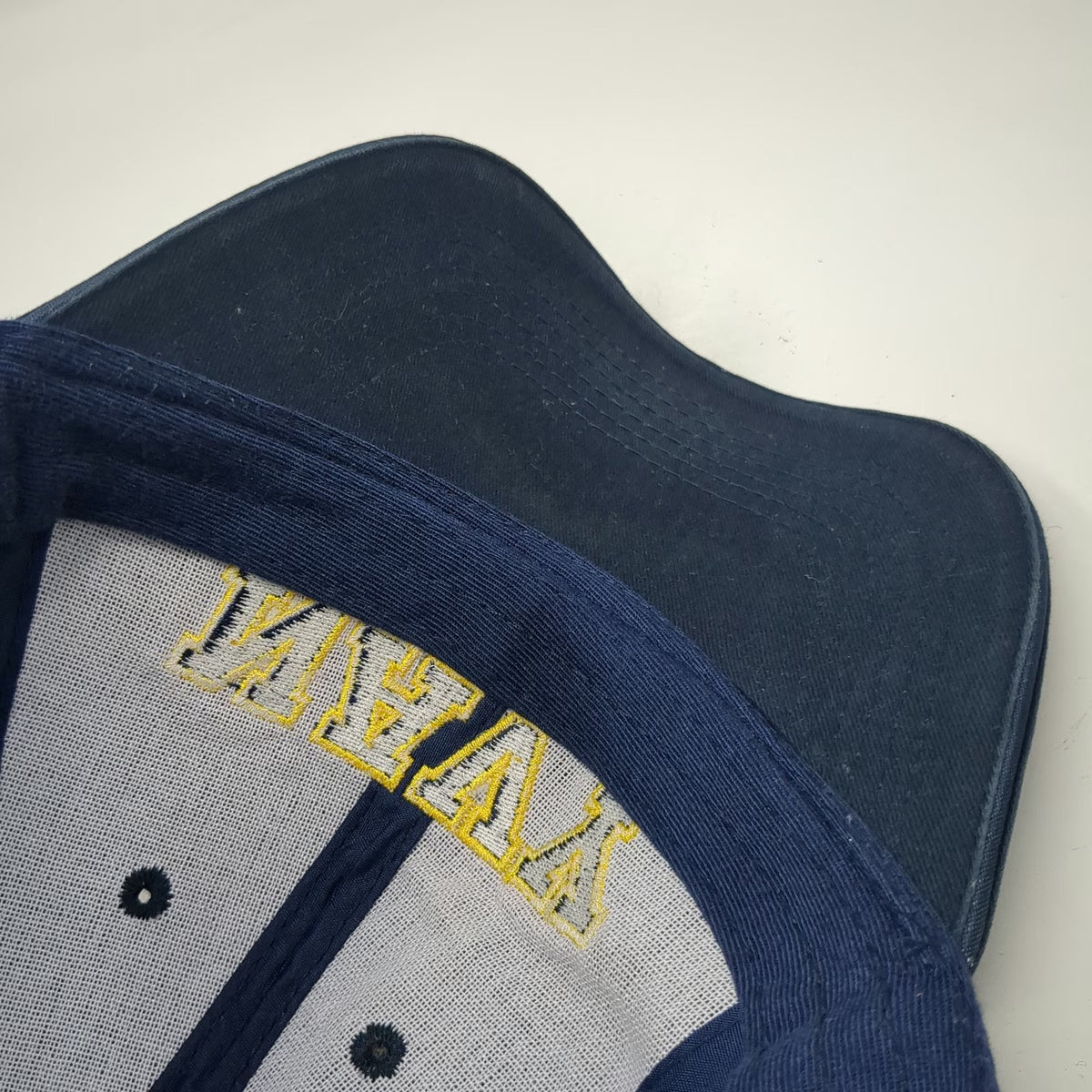 Eagle Crest US Navy Blue Baseball Cap Hat One Size Strapback Yellow Embroidered