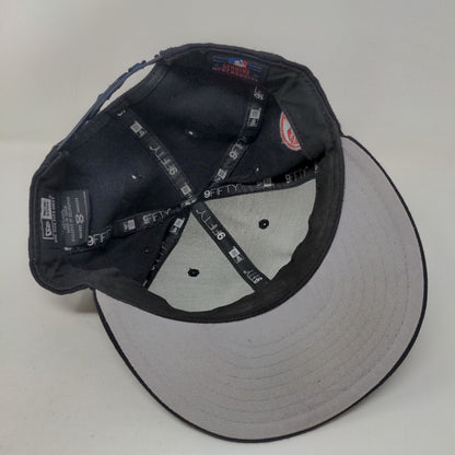 New Era Men's Snapback Hat Blue OSFM Embroidered New York Yankees Logo 9Fifty