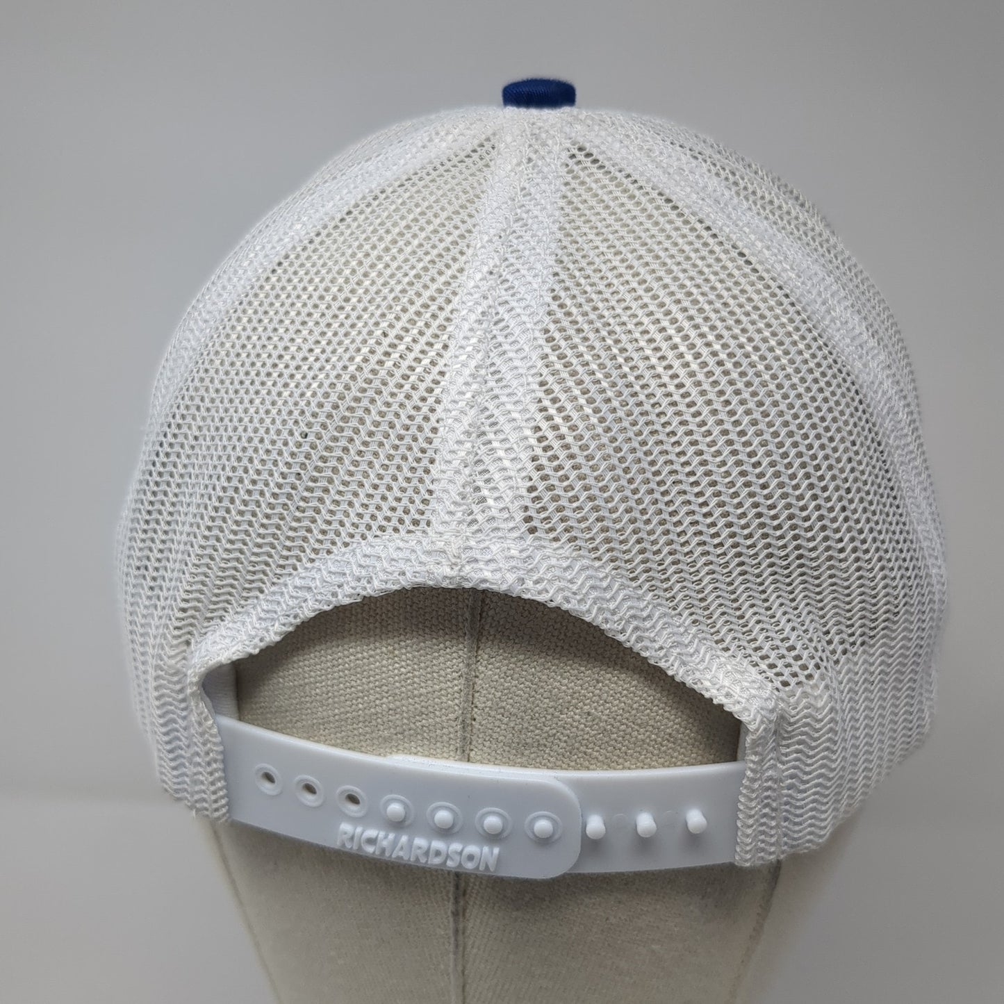 EB Snapback Mesh Back Trucker Hat Blue One Size Colorblock Richardson