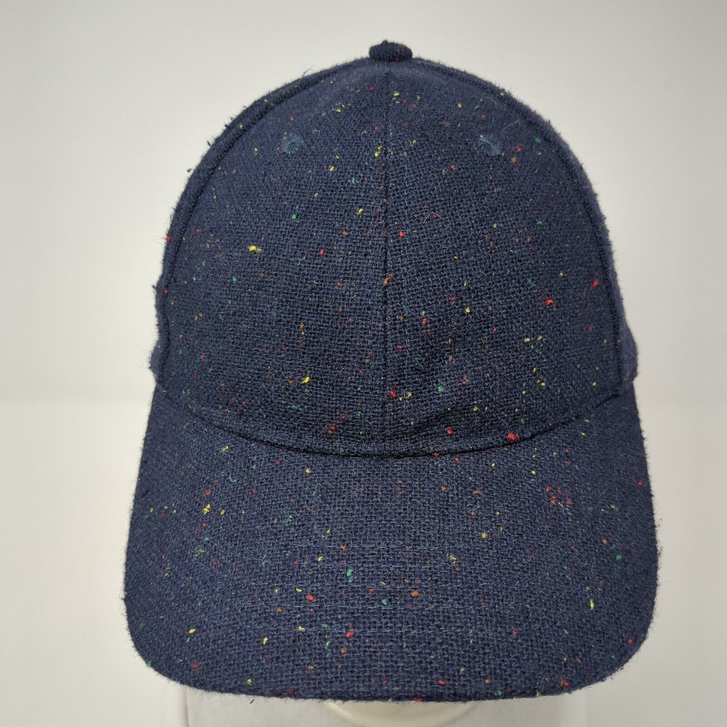 Unbranded Slideback Hat Blue One Size Adjustable Fleck Tweed 6 Panel Blank