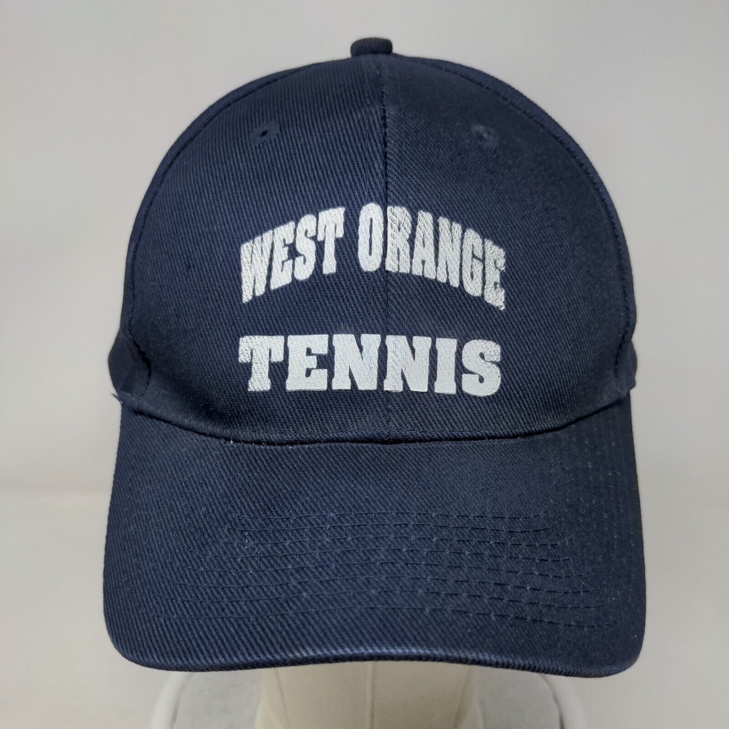 West Orange Tennis Strapback Hat Blue OSFA Adjustable 6 Panel VKM