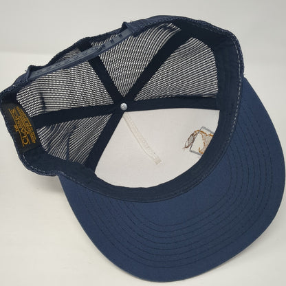 Drink Local Brew Snapback Mesh Back Trucker Hat Blue One Size Yupoong