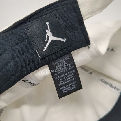Jordan Baseball Cap White One Size Strapback Tonal Jumpman Logo Embroidered Hat