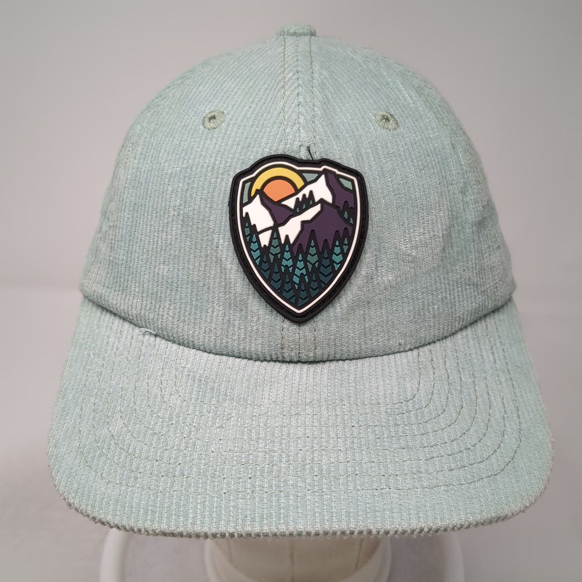 Itonic Nilo Green Baseball Cap One Size Corduroy Mountain Landscape Patch Hat