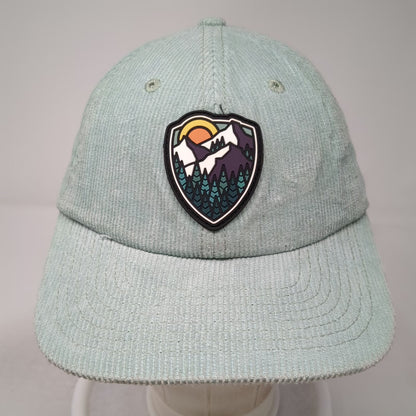 Itonic Nilo Green Baseball Cap One Size Corduroy Mountain Landscape Patch Hat
