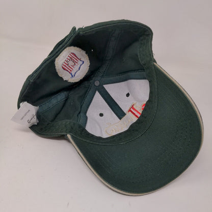 Justin Boots Men's Strapback Hat Green Size OSFA Embroidered Logo