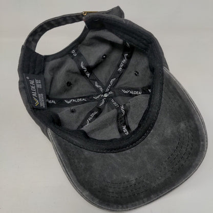 Skull Dinosaur Slideback Hat Gray OSFA Adjustable Vented Holes 6 Panel Waldeal