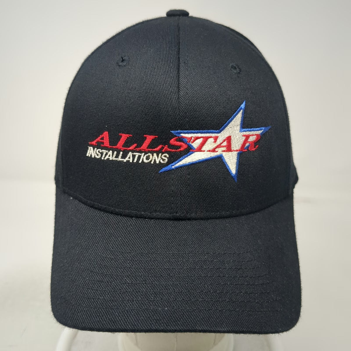 Flexfit Allstar Installations Baseball Cap Black M Fitted Structured Star Hat