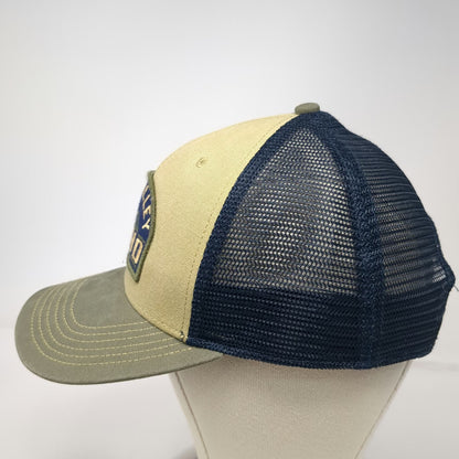 Legacy Sun Valley Idaho Mountain Patch Trucker Hat Beige Blue Gray One Size